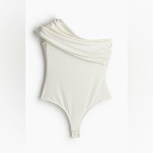 H&M Elegant White Draped Top